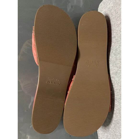 Dr Scholls Classic Original Collection Size 9 Wooden Sandals Red Ombré Leather - Picture 8 of 16